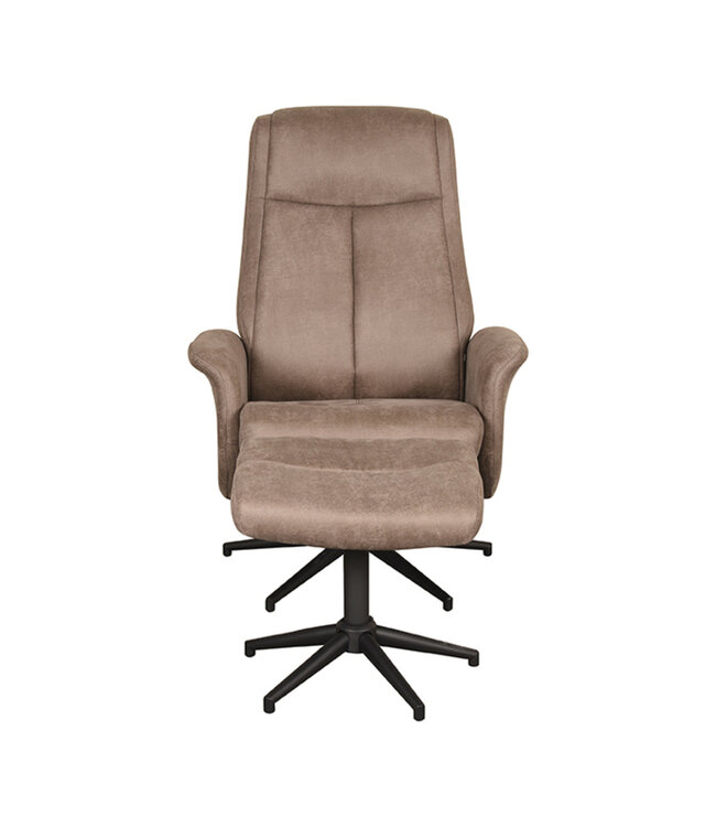 LABEL51 Relaxfauteuil Bergen + Ottomane 77x76x105 cm