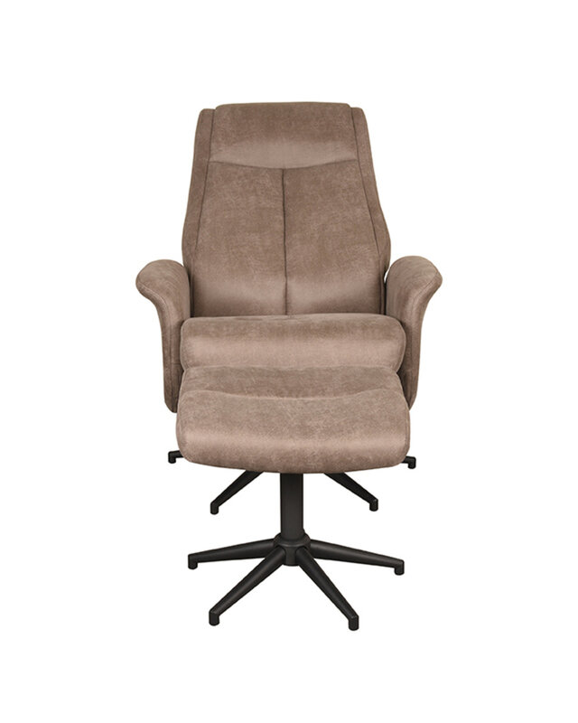 LABEL51 Relaxfauteuil Bergen + Ottomane 77x76x105 cm