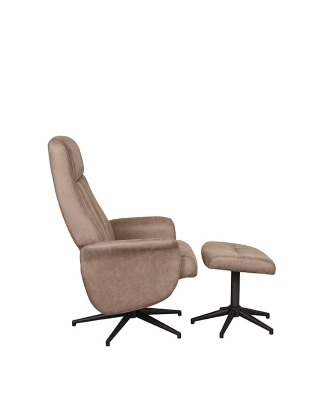 LABEL51 Relaxfauteuil Bergen + Ottomane 77x76x105 cm