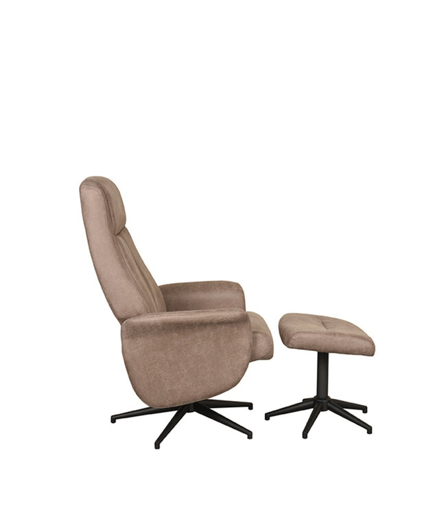 LABEL51 Relaxfauteuil Bergen + Ottomane 77x76x105 cm