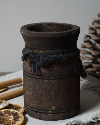 Rene Houtman Nepalese Houten Pot Mini | H12 x D8 cm