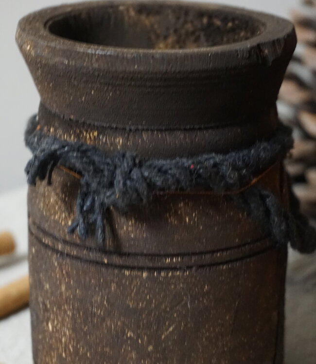 Rene Houtman Nepalese Houten Pot Mini | H12 x D8 cm