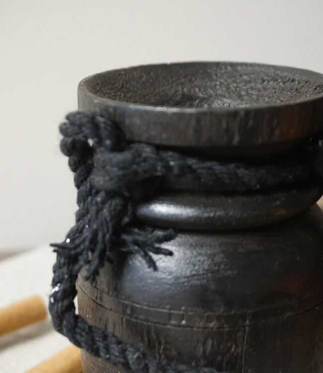 Rene Houtman Nepalese Houten Pot | H11 x D7 cm