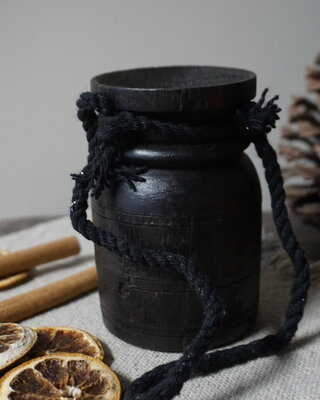 Rene Houtman Nepalese Houten Pot | H11 x D7 cm