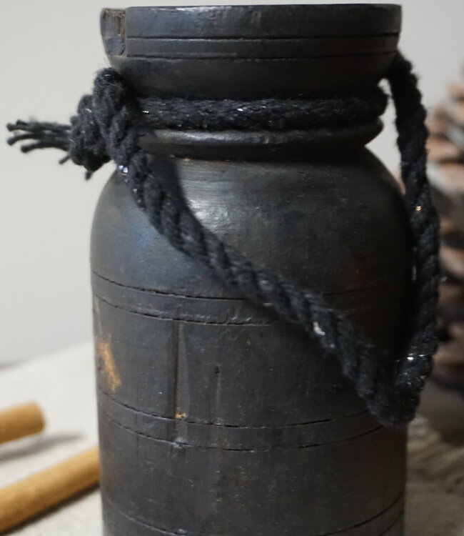 Rene Houtman Nepalese Houten Pot Mini | Nr 2 | H13 x D7 cm