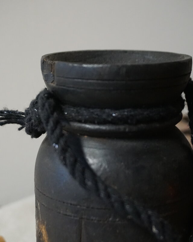 Rene Houtman Nepalese Houten Pot Mini | Nr 2 | H13 x D7 cm
