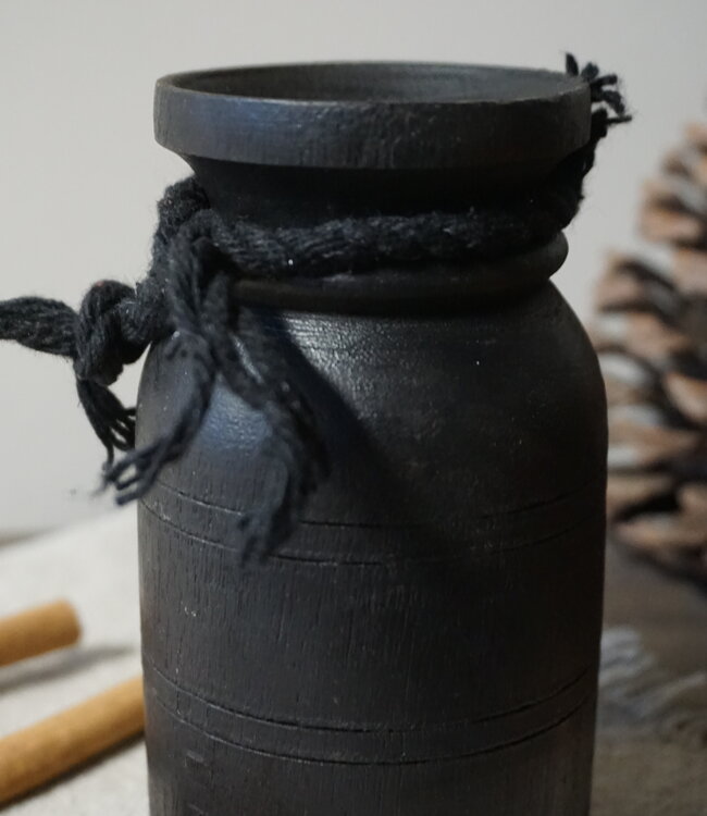 Rene Houtman Nepalese Houten Pot Mini | Nr 3 | H13 x D7 cm