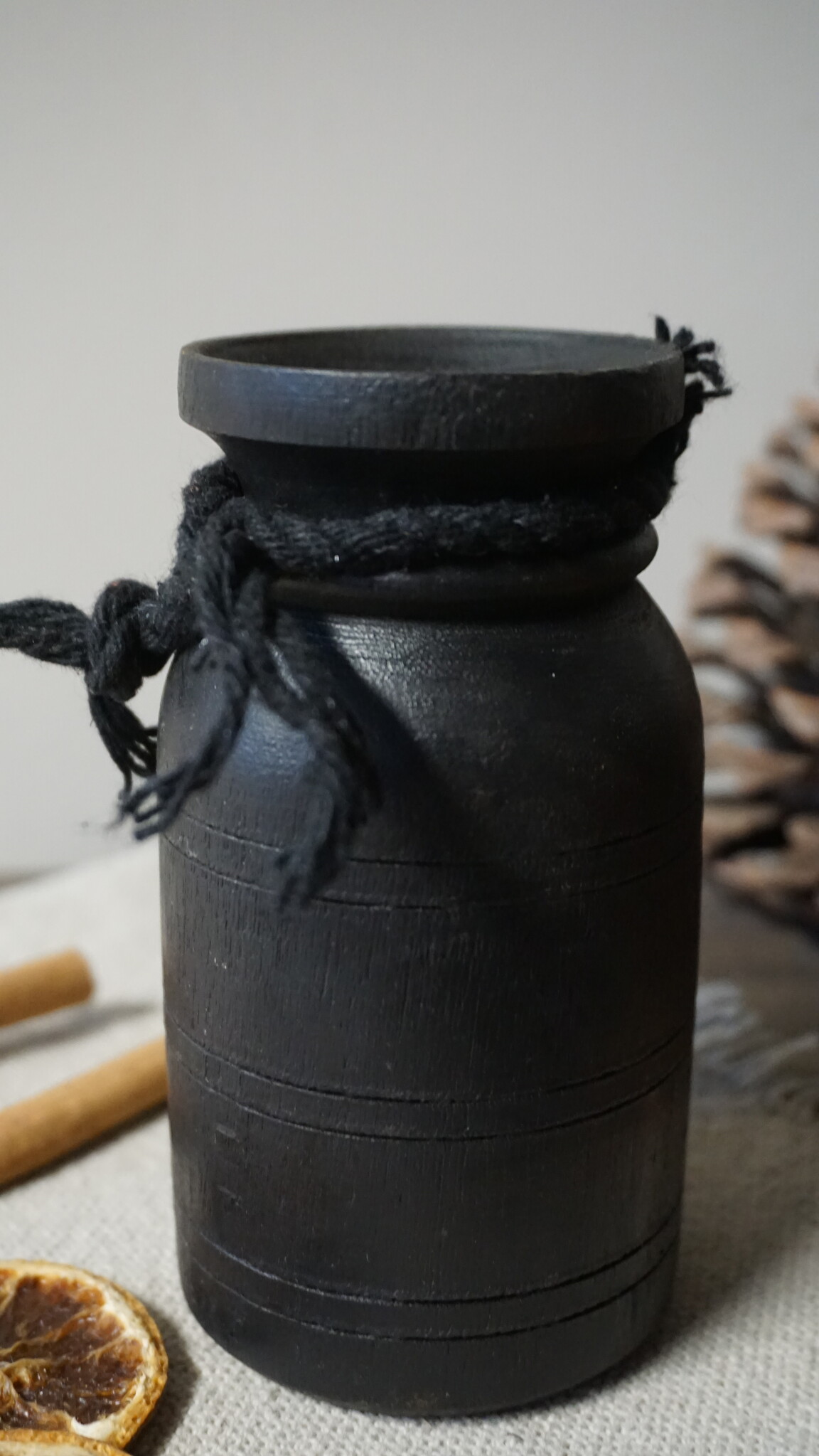 Rene Houtman Nepalese Houten Pot Mini | Nr 3 | H13 x D7 cm