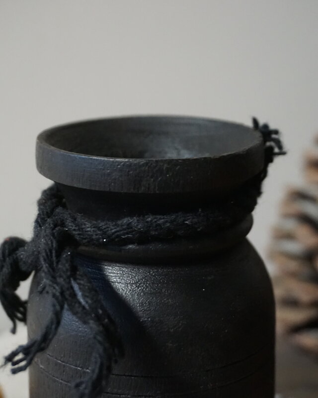 Rene Houtman Nepalese Houten Pot Mini | Nr 3 | H13 x D7 cm