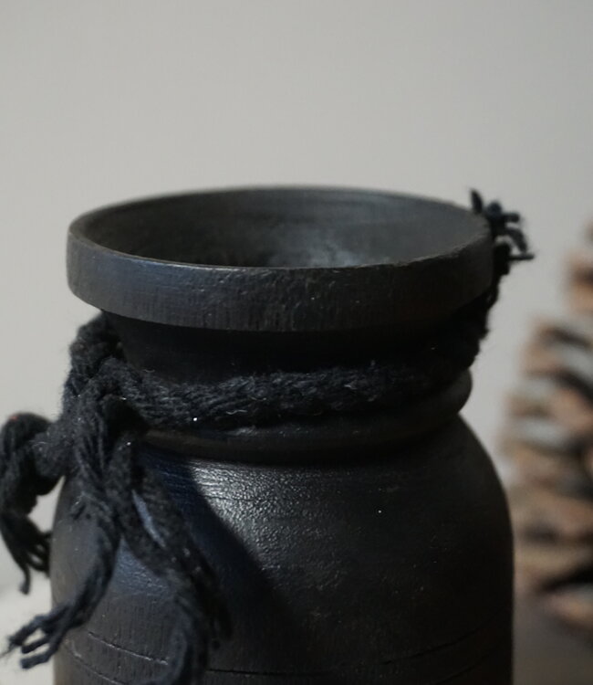 Rene Houtman Nepalese Houten Pot Mini | Nr 3 | H13 x D7 cm