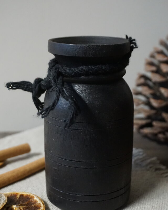 Rene Houtman Nepalese Houten Pot Mini | Nr 3 | H13 x D7 cm