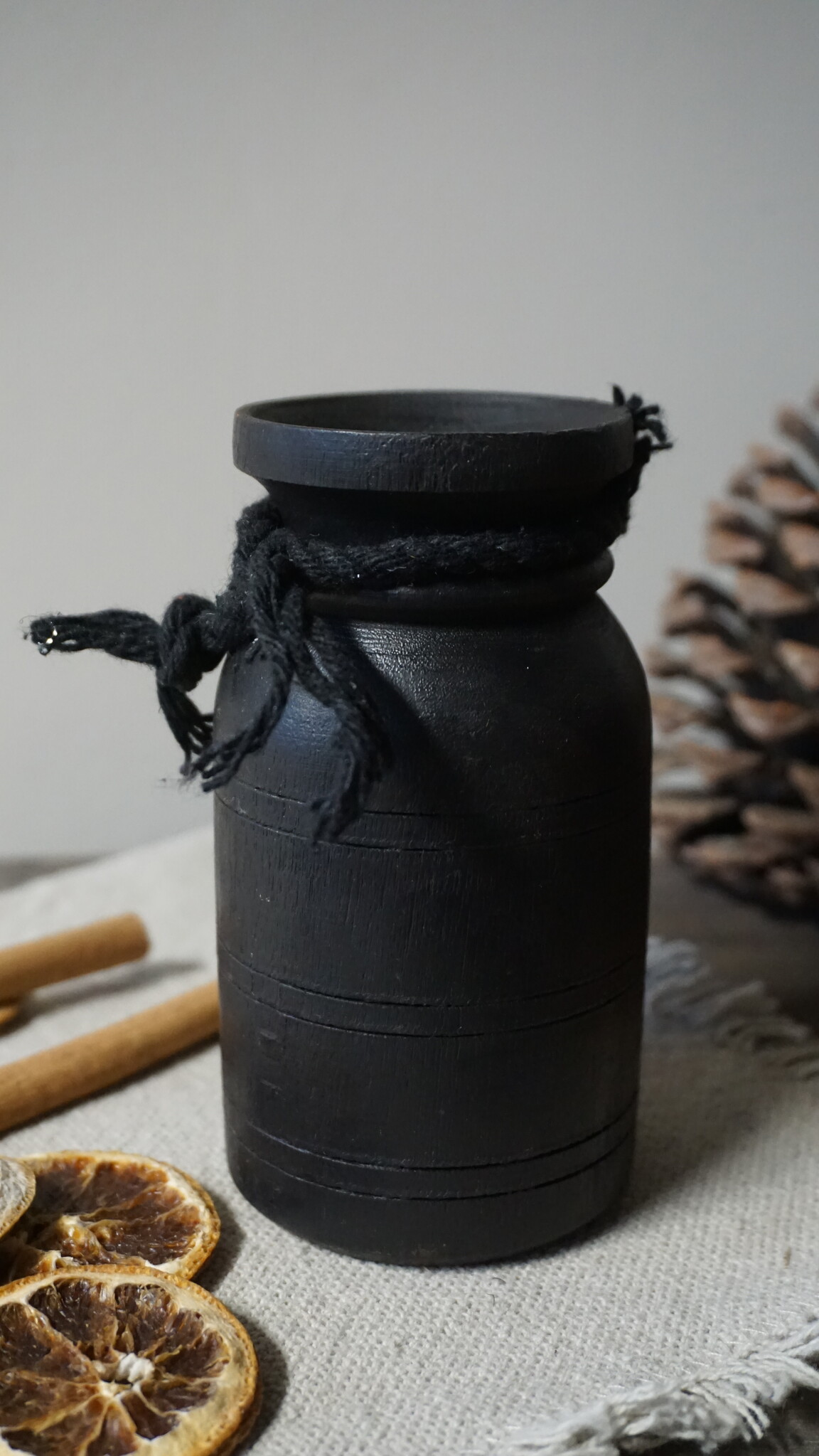Rene Houtman Nepalese Houten Pot Mini | Nr 3 | H13 x D7 cm