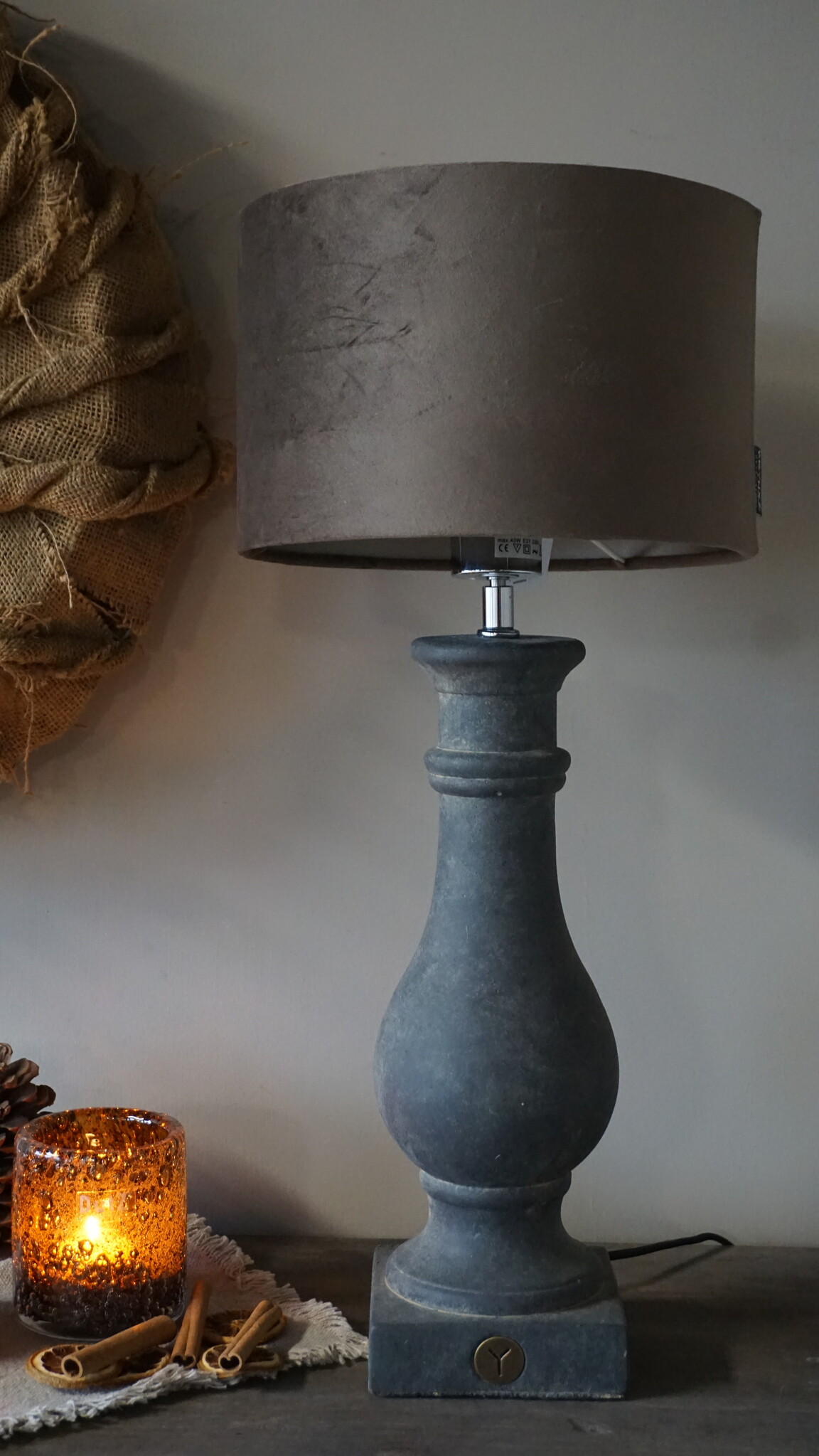 Brynxz Baluster Lampenvoet | Majestic Vintage | H45 x D12,5 cm