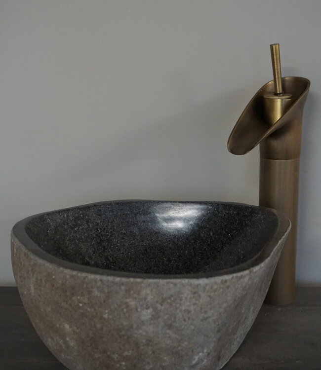 Rene Houtman Kleine Stenen Waskom + Spoelgat | B29 x D26,5 x H13,5 cm