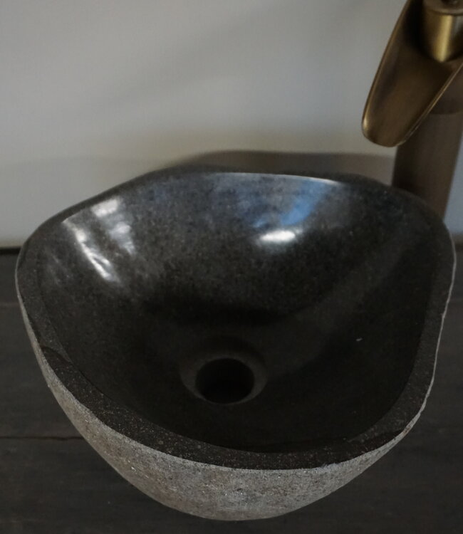 Rene Houtman Kleine Stenen Waskom + Spoelgat | B29 x D26,5 x H13,5 cm
