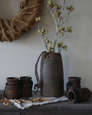 Aura Peeperkorn Unieke Houten Pot | M | H29 x D13,5 cm