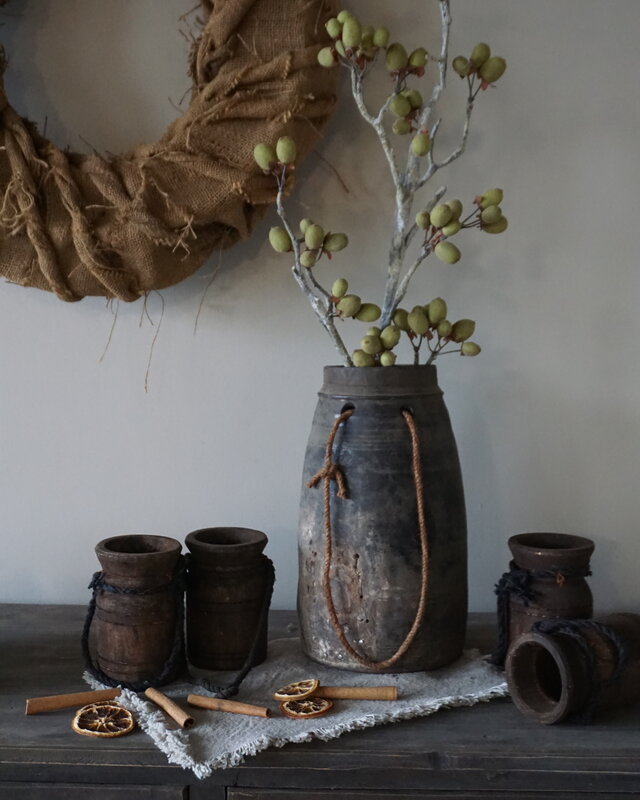 Aura Peeperkorn Unieke Houten Pot | M | H30 x D14 cm