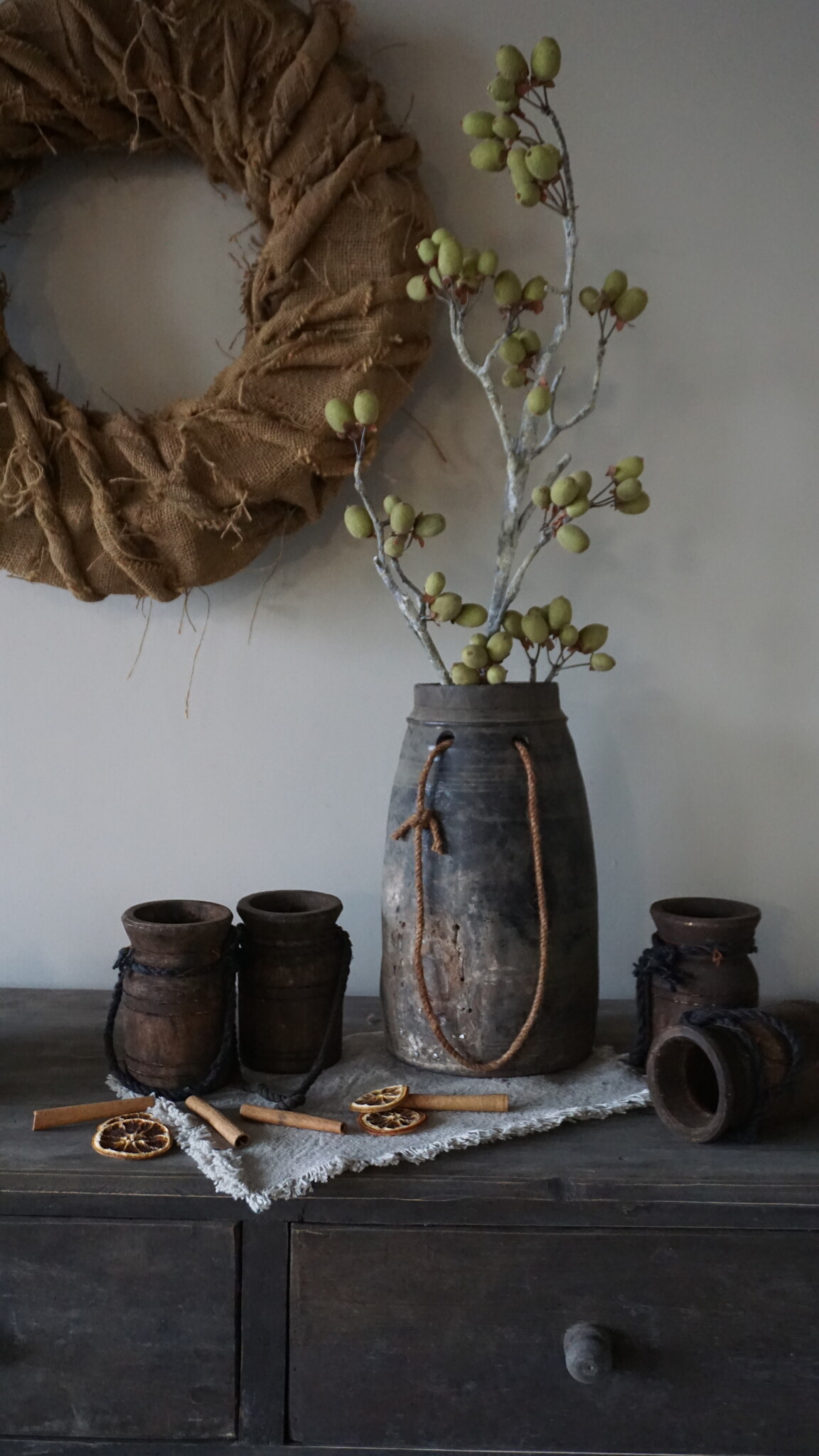 Aura Peeperkorn Unieke Houten Pot | M | H30 x D14 cm