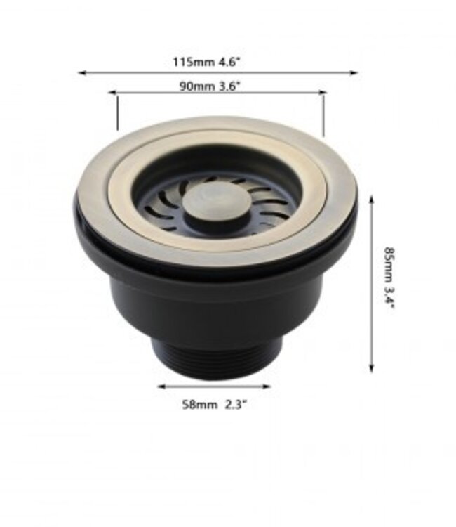 Rene Houtman Gootsteenafvoer | Brons | 11,5 cm