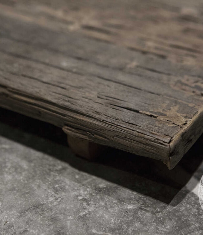 Be-Uniq Bajot | Oud Verweerd Hout | H5 x B30 x D50 cm