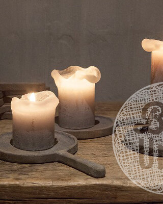 Be-Uniq Rustiek Kaarsplankje | Anna | Set Van 4 | Teakhout