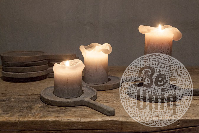 Be-Uniq Rustiek Kaarsplankje | Anna | Set Van 4 | Teakhout