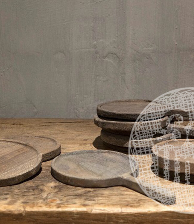 Be-Uniq Rustiek Kaarsplankje | Anna | Set Van 4 | Teakhout