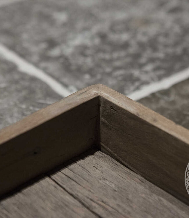 Be-Uniq Oud Houten Dienblad | H8 x B30 x D50 cm