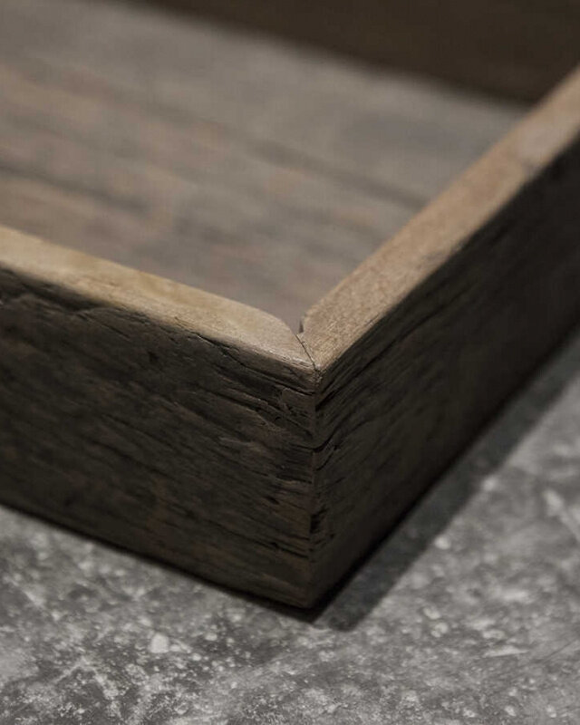Be-Uniq Oud Houten Dienblad | H8 x B30 x D50 cm