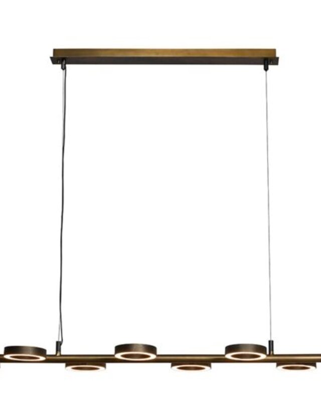 Frezoli Apriro Hanglamp | 8 Lichten | Donker Messing