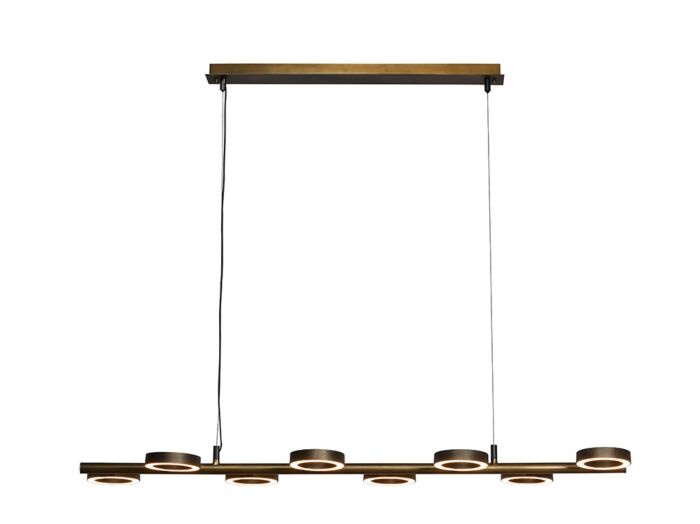 Frezoli Apriro Hanglamp | 8 Lichten | Donker Messing