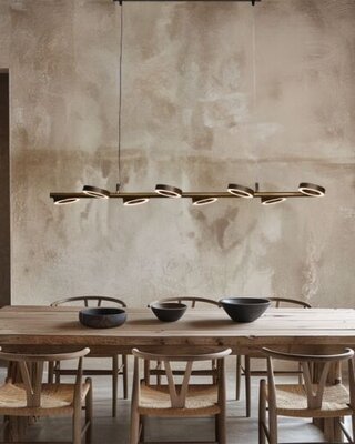 Frezoli Apriro Hanglamp | 8 Lichten | Donker Messing