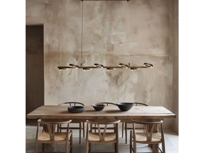 Frezoli Apriro Hanglamp | 8 Lichten | Donker Messing