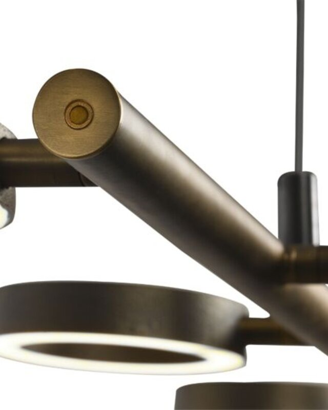 Frezoli Apriro Hanglamp | 8 Lichten | Donker Messing