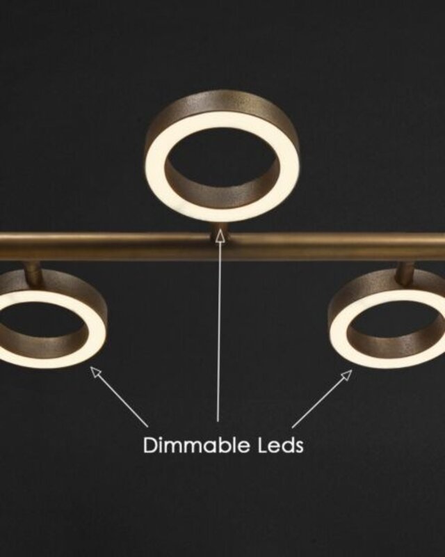 Frezoli Apriro Hanglamp | 8 Lichten | Donker Messing