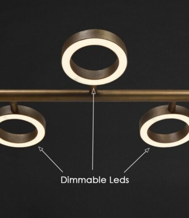 Frezoli Apriro Hanglamp | 8 Lichten | Donker Messing