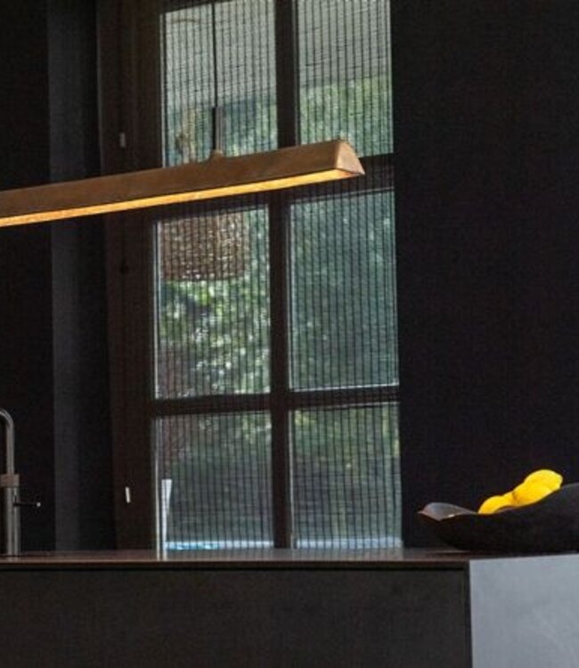 Frezoli Stretto Hanglamp | Donker Messing | L250 cm