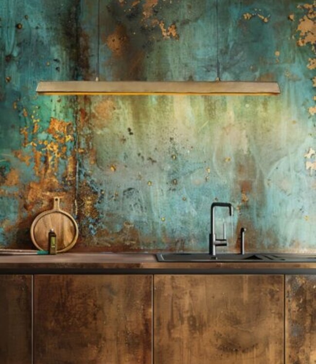 Frezoli Stretto Hanglamp | Donker Messing | L250 cm