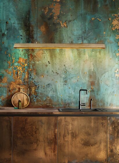 Frezoli Stretto Hanglamp | Donker Messing | L250 cm
