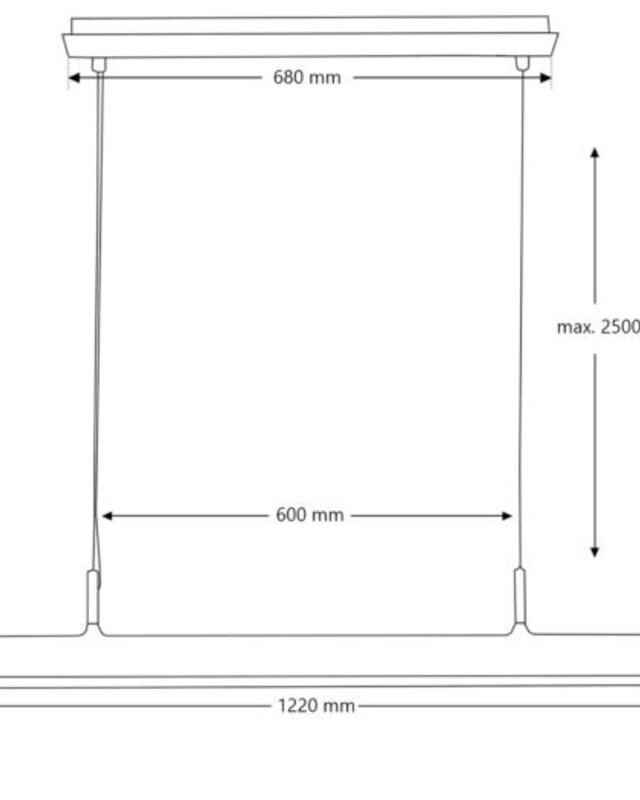 Frezoli Stretto Hanglamp | Donker Messing | L250 cm