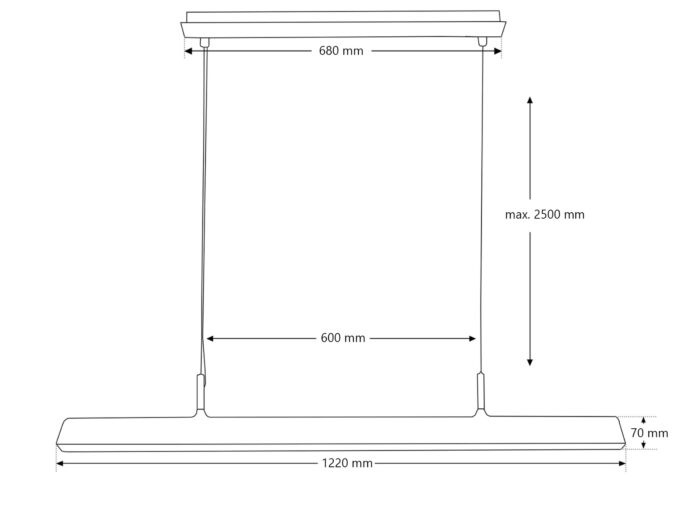 Frezoli Stretto Hanglamp | Donker Messing | L250 cm