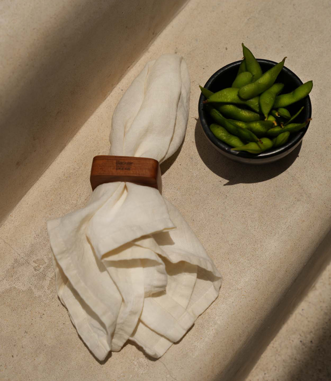 Bazar Bizar De Teak Root Servetring - Set van 4