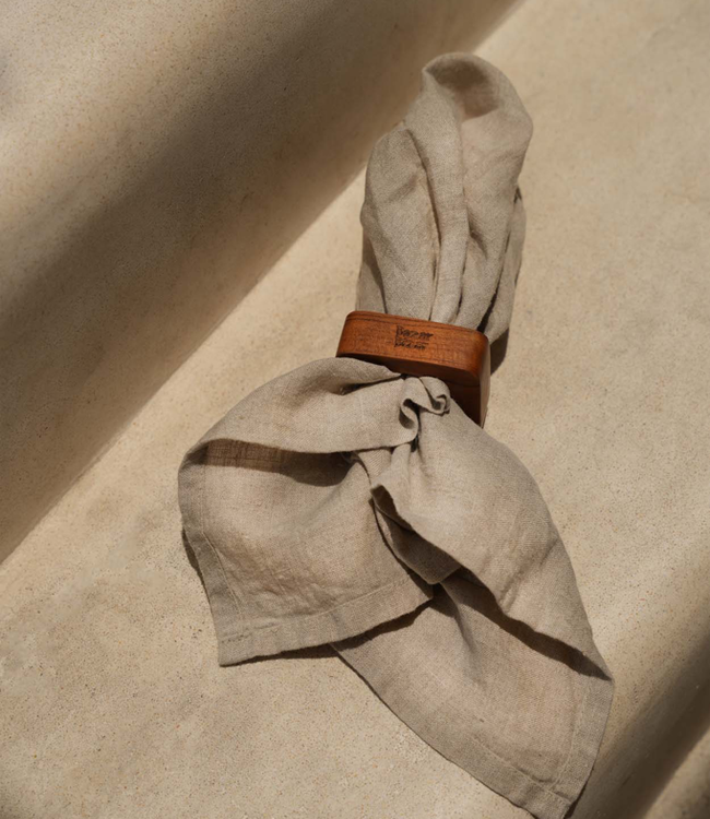 Bazar Bizar De Teak Root Servetring - Set van 4