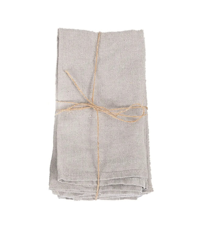 Bazar Bizar Het Linnen Servet - Beige - Set van 4