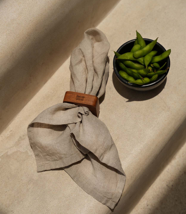 Bazar Bizar Het Linnen Servet - Beige - Set van 4