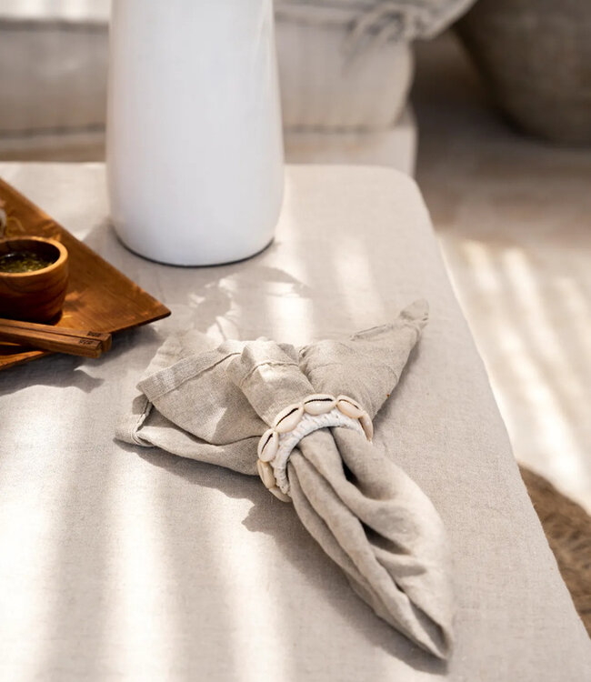 Bazar Bizar Het Linnen Servet - Beige - Set van 4