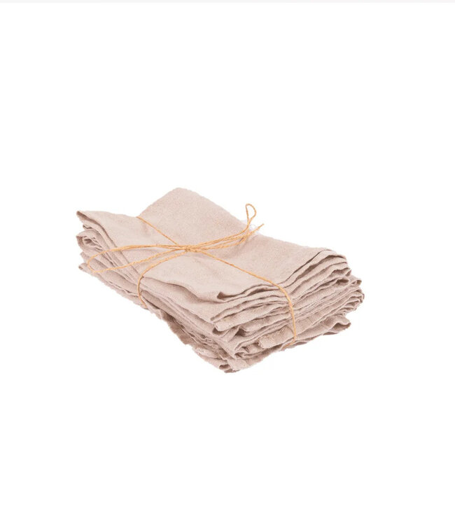 Bazar Bizar Het Linnen Servet - Beige - Set van 4