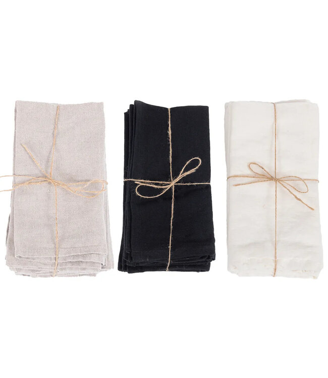 Bazar Bizar Het Linnen Servet - Beige - Set van 4