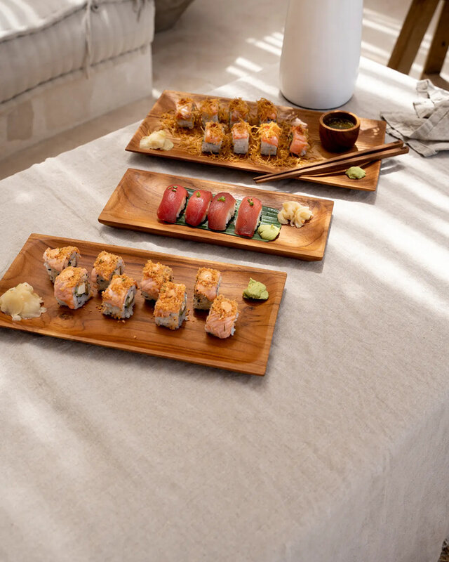 Bazar Bizar De Teak Root Sushi Bord - M