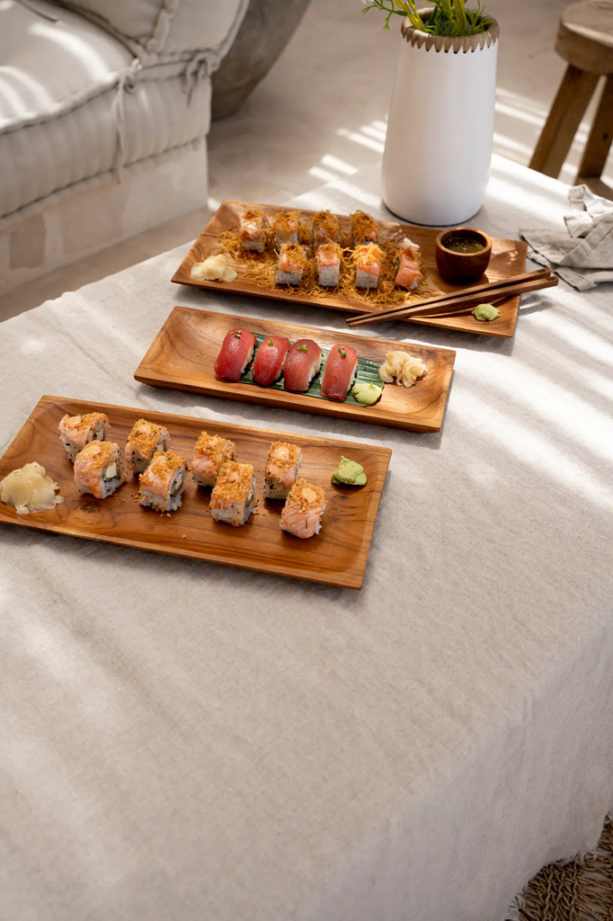 Bazar Bizar De Teak Root Sushi Bord - M